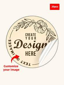 1-100pcs Customized Labels - Waterproof Stickers With Any Design, Image, Logo, Text, Personalized Thank You Labels, Commercial Logos - Multicolor - View 19