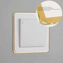 1 pieza Nueva cubierta protectora anti-suciedad para interruptor, tipo hebilla, sin adhesivo, marco decorativo para toma de pared, pegatina para el hogar - A - Ver 12