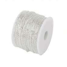 5米/卷，1米/包，不锈钢扁平椭圆链，银色，适合DIY项链首饰制作 - 平壓鏈 - 查看 5