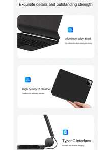 适用于小米 POCO Pad X1 11.2 英寸平板电脑的全新 2025 款磁吸键盘,带支架保护套、妙控键盘、背光、蓝牙和触控板 - 查看 11