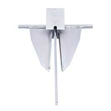 13 Lb Fluke Boat Anchor Kit With 98 Feet Rope 6.6 Feet Chain Galvanized Steel For Small Boats Kayaks Jon Boats - Silver - View 4