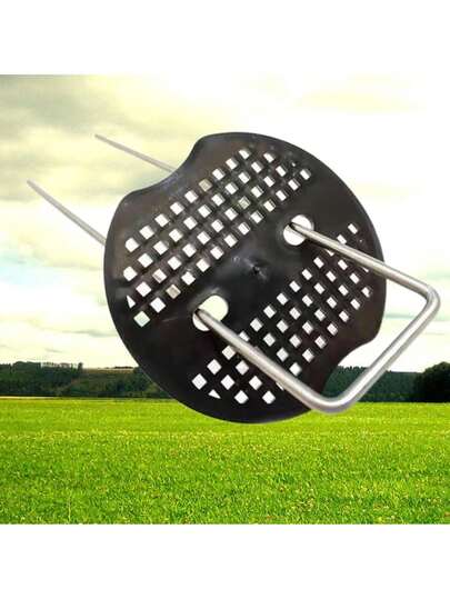 50pcs/Set Ground Nails + 3-Hole Washers, Suitable For Outdoor Irrigation Hose, Fence Fixing, Artificial Grass Pegs, And Tent Fixing