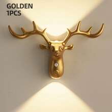 LED Motion Sensor Wall Light - Smart LED Deer-Shaped Wall Lamp With Touch Dimming And Motion Sensor, Rechargeable Magnetic Night Light, Wall Lamp Decorative Lighting, Suitable For Hallway, Room Decor, Auto On/Off, 1200mAh Battery - Multicolor - View 27