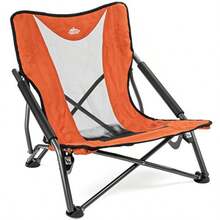 Cascade Mountain Tech Silla para exterior ligera compacta y duradera Perfil Bajo - Naranja - Ver 1