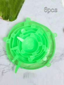 LINKOOL 6pcs Silicone Universal Bowl Lid, Pot Lid, Food Can Lid, Reusable Food Preservation Plastic Film, Kitchen Accessories - Multicolor - View 16