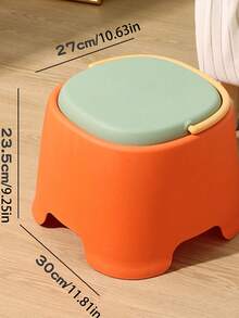 带把手的塑料凳，小巧的脚凳，适用于客厅、玄关、浴室 - 彩色 - 查看 11