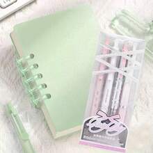 A7 Mini Notebook Pocket Notepad Detachable Coil Notebook + 4pcs 0.5mm Black Ballpoint Pens - Multicolor - View 11