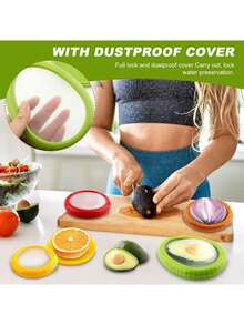 1/4pcs Reusable Sealed Food Storage Container Set, Includes Refrigerator Vegetable & Fruit Fresh-Keeping Box, Avocado Fresh-Keeping Box, Tomato Fresh-Keeping Box And Fruit Fresh-Keeping Box, Kitchen Accessories, Keep Fruits & Vegetables Fresh, Rust-Proof - Multicolor - View 11