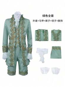 Embroidered Prince Dress Green