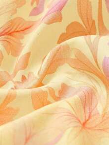 Elegant Floral Print Dress, Casual Dresses For Women, Vacation Dress, Elegant Dresses For Ladies Summer - Yellow - View 10