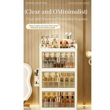 New Foldable Makeup Box – Drawer-Style Desktop Storage Cabinet, Large Capacity Cosmetic Organizer (Ideal Gift For Halloween & Thanksgiving),Drawer-Style Foldable Makeup Organizer – New Large Capacity Storage Box For Dressing Table - Apricot 2 Layers - View 9