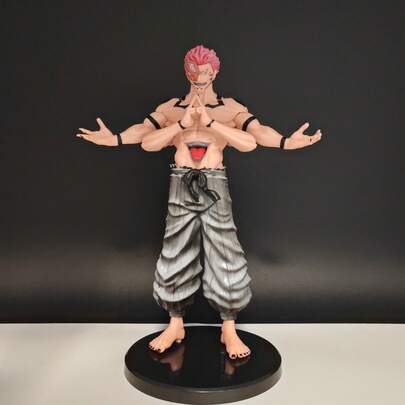 1 mô hình nhân vật anime Itadori Yuji Sukuna (Vua bị nguyền rủa) dùng để trang trí bàn làm việc.