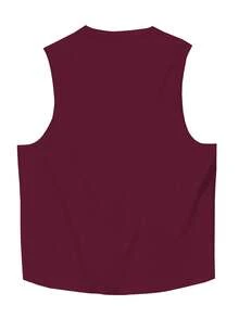 Spain Flag Patriotic Letter Print Men's Tank Top, Casual Sleeveless Athletic Tank Top, Breathable Comfy Tops,Beach Tank Top,Gift For Boyfiend - 深紅色 - 查看 2