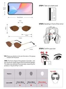 4副复古猫眼小框Y2K时尚眼镜，女士塑料经典休闲装饰日常佩戴时尚眼镜，男女通用 - 彩色 - 查看 4