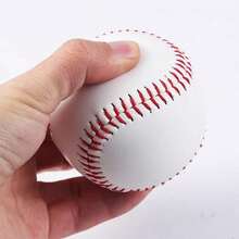 1PC Sports Practice Soft Softball Trainning Base Ball Outdoor Sport Practice BaseBall Softball Anti Stress Standard Ball For Practic - White - View 1