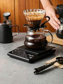 1pc Battery Powered Coffee Scale, Food Scale, High Precision Household Kitchen Smart Food Electronic Scale With Tare Function, Portable Drip Coffee Scale, Multi-Function Digital Scale, Precise Baking Tool Kitchen Scale, Suitable For Pour Over Coffee, Tea, Jewelry, Back To School Season, Gifts For Women, Kitchen Accessories, Home & Living - Black - View 10