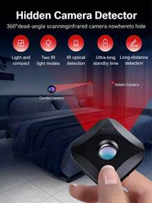 1pc USB Rechargeable Infrared Camera Detector, Portable & Invisible Camera Finder Spy Camera Detector, Anti-Spy Detector, Camera Scanner Travel, For Hotel,Home, Bedroom, Bathroom, Etc USB Rechargeable - View 1