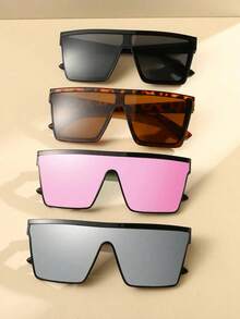 1/4件套 时尚眼镜 大框方形 沙滩配饰 - 彩色 - 查看 10