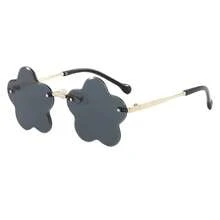 1 Pair Children's Floral Shaped Frameless Glasses, Fashionable Cute Personalized Colorful Runway Decorative Glasses - Multicolor - View 11