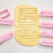 DIY Biscuit Cookie Plunger Cutters Rectangular Mold Cartoon Animal Cookie Mold Chestnut Steamed Biscuits Dessert Baking Tools - Pink - View 3