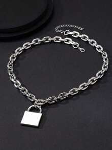 1pc & Stylish Personalized Pendant Necklace For Women - 銀色 - 查看 4