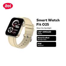 itel ISW-O25 智能手表，1.952 英寸 AMOLED 显示屏，三折金属表圈，不锈钢表冠，IP68 级防水，300mAh 长效电池 - 查看 3