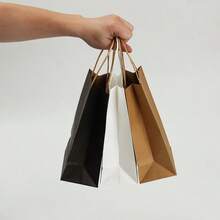 10 Premium Gift Bags Suitable For Weddings And Anniversaries, Kraft Paper Festive Bags With Handles - Elegant Party Decor, Bridal Shower, Birthday, Thank You Gifts Bulk Supplies - View 8