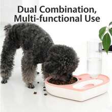 Heart-Shaped Moisture-Proof Dual-Use Pet Bowl, Suitable For Small/Medium Dogs And Cats, Automatic Water Dispenser And Food Bowl - 500ml - View 3