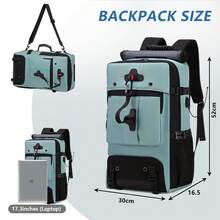 YSTYLE EasyJet Hand Luggage Backpack 40x25x18cm/46x30x23cm Unisex Cabin Bag 15.6 Inch Laptop Backpack With USB Charger Hiking Daypack - Baby Blue - View 6