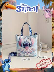 Disney 1 Túi vuông in hình Lilo & Stitch chính hãng, túi xách nữ màu gradient, dây đeo vai điều chỉnh được, túi đeo chéo nhẹ – Lý tưởng cho bé gái, thiếu niên, người hâm mộ, học sinh, hoàn hảo cho đi làm hàng ngày, đưa đón con đi học, mua sắm, gặp gỡ người hâm mộ. - DHF52256-ST - Xem 4