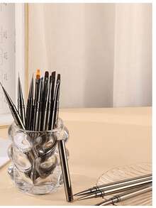 1 buah/12 buah Kuas Nail Art Liner Logam, Cocok untuk Garis Panjang, Detail Halus, Lukisan Lembut, dan Pewarnaan Lembut - MultiWarna - View 8