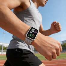 适用于华为手环10、9代和8代腕带，通用腕带，魔术贴，尼龙环，金属快拆头带，NFC版本，10代男女款，可互换且用途广泛 - 黍米白 - 查看 4