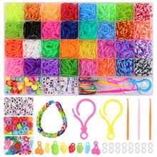 1 Pack/15 Compartments/18 Compartments/24 Compartments/40 Compartments Of Random Colored Elastic Band Bracelet Kit, Elastic Band Refill Loom Kit, Bracelet Making Elastic Band Kit, Weaving DIY Craft Gift Loom Kit - Random Color - View 2