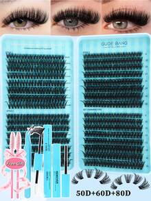 Bộ mi giả D-Curl Flare 2320/640/400 sợi, bao gồm keo, chất làm kín, nhíp, phù hợp cho người mới bắt đầu, mi giả dày và bồng bềnh, thích hợp cho nhiều kiểu trang điểm, giúp mi trông dày và mềm mại, tăng thêm vẻ quyến rũ cho đôi mắt, bền lâu, thiết kế dạng tách rời dễ sử dụng, phù hợp cho sử dụng hàng ngày, đám cưới, hoạt động ngoài trời, du lịch, tiệc tùng, lễ hội âm nhạc và các dịp khác, món quà lý tưởng cho bạn bè nữ. - màu đen - Xem 9