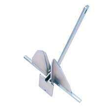 13 Lb Fluke Boat Anchor Kit With 98 Feet Rope 6.6 Feet Chain Galvanized Steel For Small Boats Kayaks Jon Boats - Silver - View 9