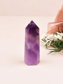 1pc Natural Amethyst Quartz Crystal Hexagonal Pointed Healing Stone Wand, Healing Jewelry - amethyst - View 14