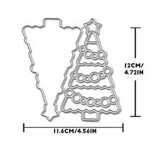 创意圣诞树模具，DIY剪贴簿相册和压花模板，贺卡制作工具，卡片纸切割工艺品，礼品卡制作模板模切。 - 銀色 - 查看 8