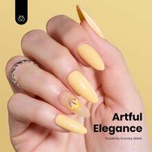 Beetles 15ml Hema Free Black Gel Polish – Silent Charm Audrey Color Long-Lasting Soak Off UV LED Glossy Manicure DIY Nail Art - 15Ml Hema-free Yellow Gel Nail Polish - 查看 5