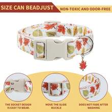 iDestry Collar para perro con estampado de hoja de arce, colgante ajustable de , collares de algodón para gatos, cachorros, gatitos y perros pequeños, medianos y grandes - Hoja de arce - Multicolor - Ver 5