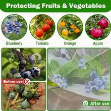 1pc Garden Bird Netting, Plant Fruit Tree Net With Pull Rope, Plant Cover Bag Insect Net To Protect Fruits, Vegetables And Flowers From Birds And Insects - A - View 3