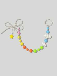 2个银色蝴蝶结包包挂饰，仿珍珠包链，钱包吊坠，手提包装饰，钱包钥匙扣，包包配件，可爱设计师手提包挂饰，DIY包包装饰，适用于Bogg包 - 黑色 - 查看 21