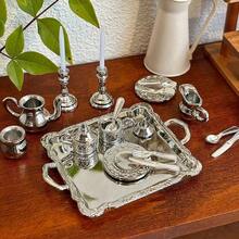 This Luxurious Dollhouse Candlelight Dinner And Tea Set, Including Cutlery, Tray, And Teaware, Is An Essential Decoration For Any Dollhouse Living Room Or Kitchen Scene. - one-size - View 7