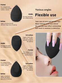 50/5个装美妆蛋套装,多色美妆蛋,粉底混合美妆蛋,干湿两用美妆蛋,打造完美妆容,轻薄底妆,适用于粉底液、粉底霜和粉状产品,马卡龙色美妆蛋套装,超柔软不吸水,多种镂空设计,水滴形、斜角形等,打造光滑细腻的妆容效果,干湿两用。 - 彩色 - 查看 6