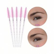 50PCS Disposable Mascara Wands, Nylon Bristle Eyelash Brush Brush Heads, Unscented Eyebrow Extension Applicator With ABS Plastic Rod, Normal Skin Compatible - Pink And Black Wand Set, Daily Necessities, Back To School Supplies, Gifts For Ladies, Christmas Gifts, Home Decor, Travel, Travel Essential, Valentine's Day, Cheap, Travel Makeup Brush, Gifts For Women, Makeup Artist, Professional Complete Makeup Kit - 粉色 - 查看 3