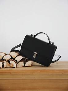 Unisex British Style Mini Messenger Bag, Box-Shaped Shoulder Bag, Handbag, Casual Commuter One Shoulder Crossbody Bag, Rectangular, Suitable For Back To School, Vacation, Father's Day Gift, Valentine's Day Gift - Multicolor - View 2