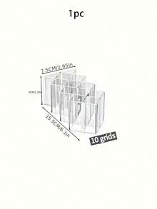 1个化妆刷、牙膏和其他物品收纳盒；分格管状药品/药膏收纳盒；透明多格药架。 - 彩色 - 查看 5