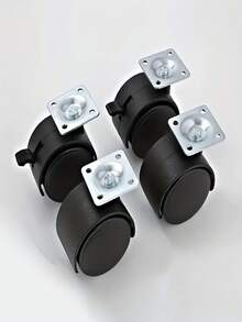 4 piezas de ruedas giratorias de plástico de 1.5 pulgadas para carros, muebles, macetas, cunas, cocina, cajones, gabinetes, mesas - 4 piezas - Ver 6