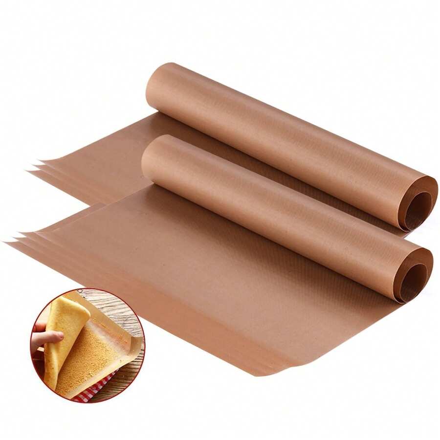 Brown Non-Stick Oiled Baking Paper - Heat-Resistant Oven Paper For Home And Bakery Use | 40x60 Cm (15.8x23.6 In) | Perfect For Desserts And Cooking - 查看 1