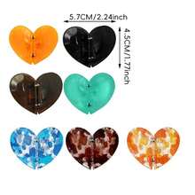 2个装女士磁性扁平发夹 - 强力防滑无痕，适合居家和旅行，轻松造型 - 彩色 - 查看 9