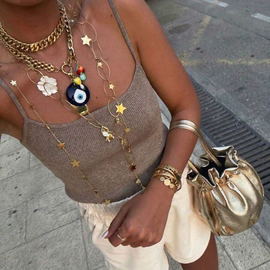 2026 Summer New Y2K Style Brown Camisole. All-Match Versatile, Suitable For Vacation, Beach, Date And Other Occasions